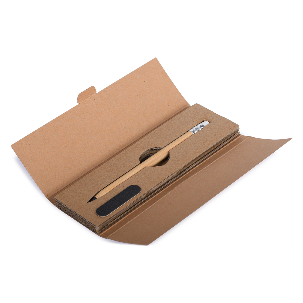 MATITA CON GOMMA IN BAMBÙ CON GRAFITE IN METALLO 