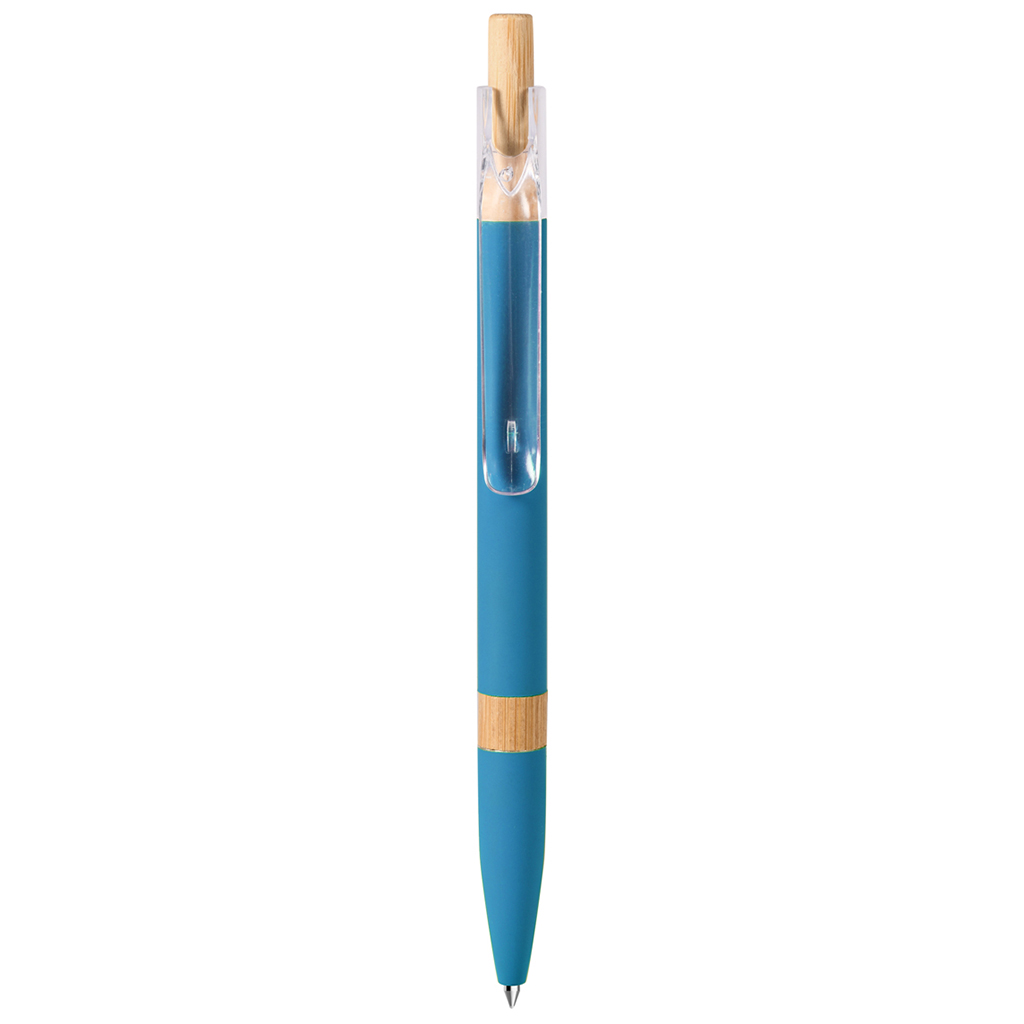 PENNA A SFERA CON REFILL BLU IN ALLUMINIO RICICLATO SOFT TOUCH E BAMBÙ 