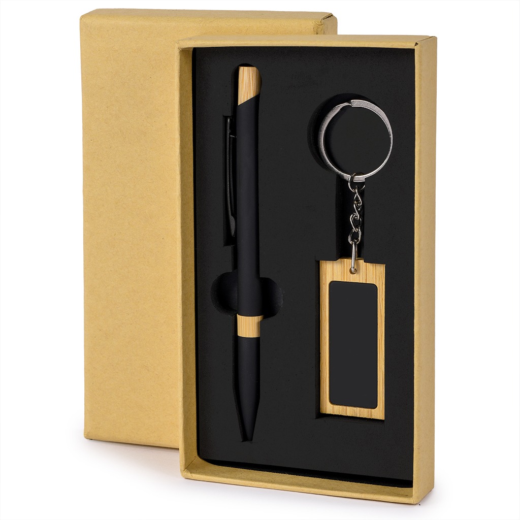 SET SCRITTURA IN BAMBÙ, ALLUMINIO E METALLO 