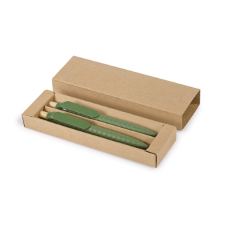 WRITING SET IN WHEAT STRAW+ABS, BAMBOO AND PAPER B11815 | Silicon ...