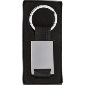 Portachiavi Personalizzato Con Incisione Laser A Scelta (Testo O Disegno), Metallo E Poliestere, 6,5x2,8 Cm, Regalo Ideale