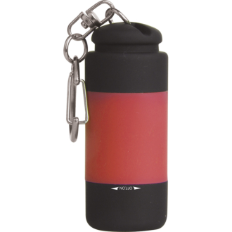 KEY RING WITH MINI TORCH IN PLASTIC AND METAL