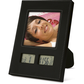 LCD CLOCK WITH PHOTOGRAPH HOLDER