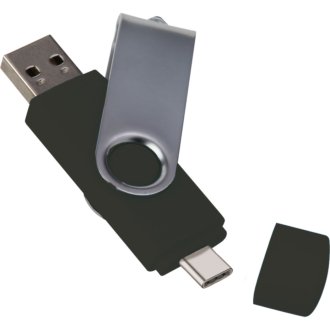 MEMORIA USB DA 8GB con connettore TYPE C IN PLASTICA E ACCIAIO