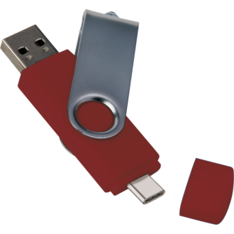 MEMORIA USB DA 8GB con connettore TYPE C IN PLASTICA E ACCIAIO