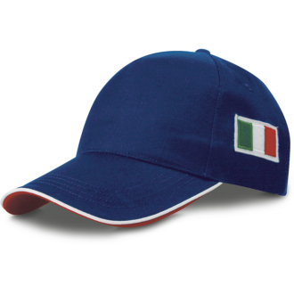 5 PANELS CAP WITH ITALIAN FLAG