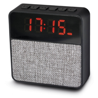 BLUETOOTH SPEAKER WITH LED ALARM CLOCK AND FM AUTO SCAN