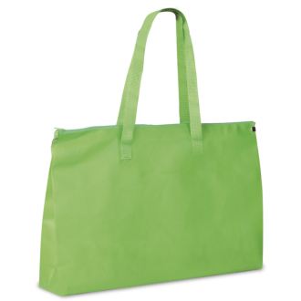 SHOPPING BAG WITH ZIPPER FASTENER