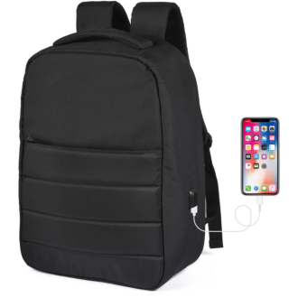 ANTI-THEFT RPET RUCKSACK WITH USB CHARGE PORT