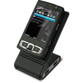 MOBILE PHONE HOLDER WITH USB HUB AND CARD READER