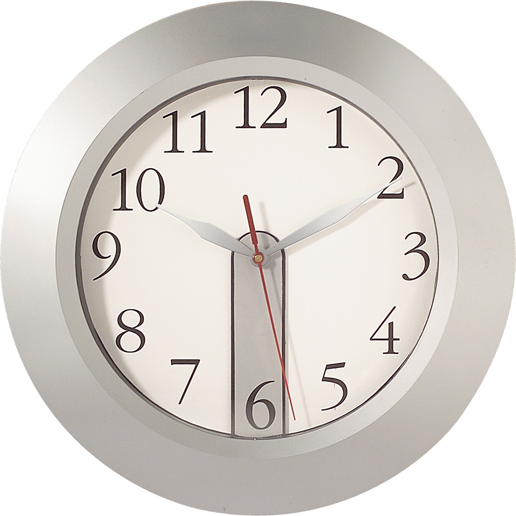 Orologio Da Parete Eurotime 25 Cm Con Motivo Cavalli, Quarzo Silenzioso, Vetro In Plastica, Cassa Argentata, Per Cameretta