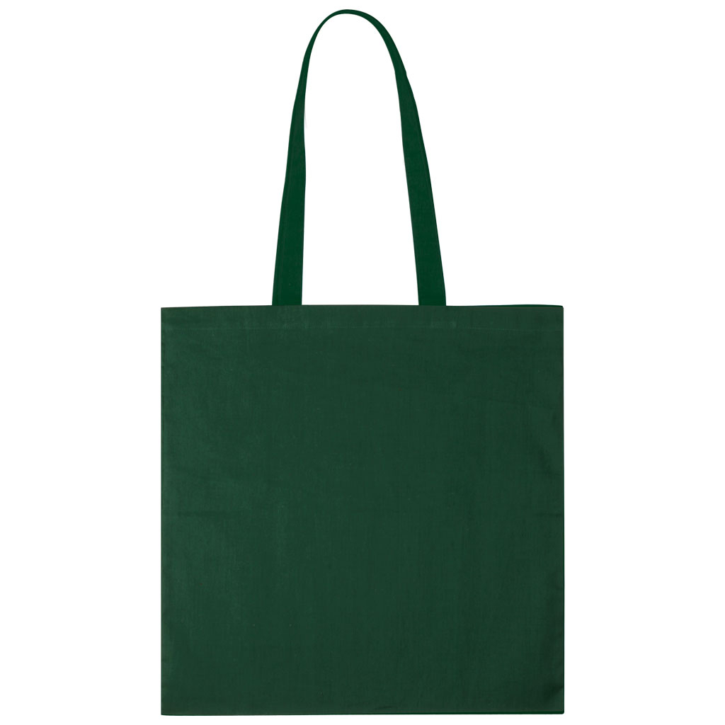 Borsa In Tela Di Cotone 100% Riutilizzabile - Grande 50x40 Cm, Manici 60 Cm - Colore Verde - Per Spesa, Personalizzazione, Regali - 3
