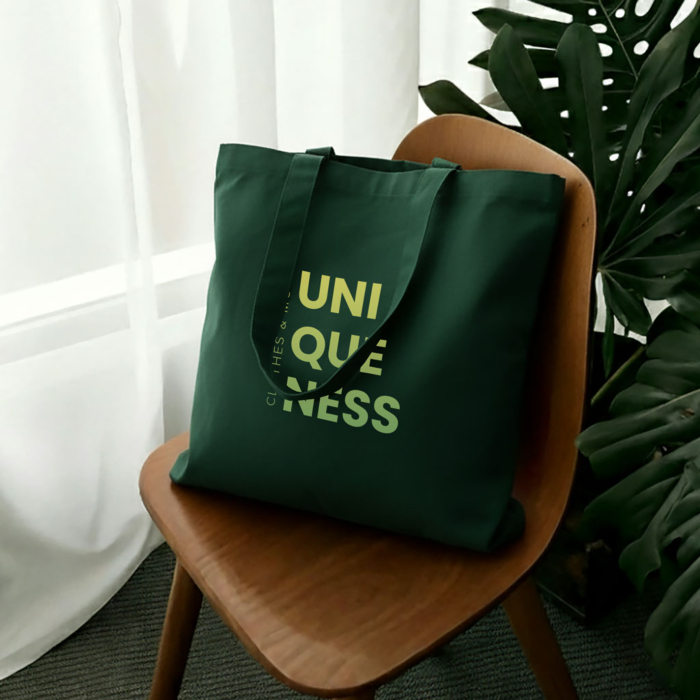 Borsa In Tela Di Cotone 100% Riutilizzabile, Verde, Grande 50x40 Cm, Manici 60 Cm, Per La Spesa, Libri E Fai-da-te