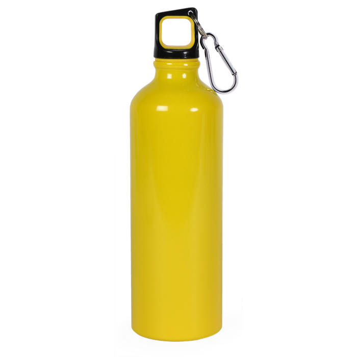 Borraccia Sportiva In Alluminio 400 Ml. C. Moschettone Diam.cm.6,6xh17,6 Art. Bc740 | Penne Pubblicitarie
