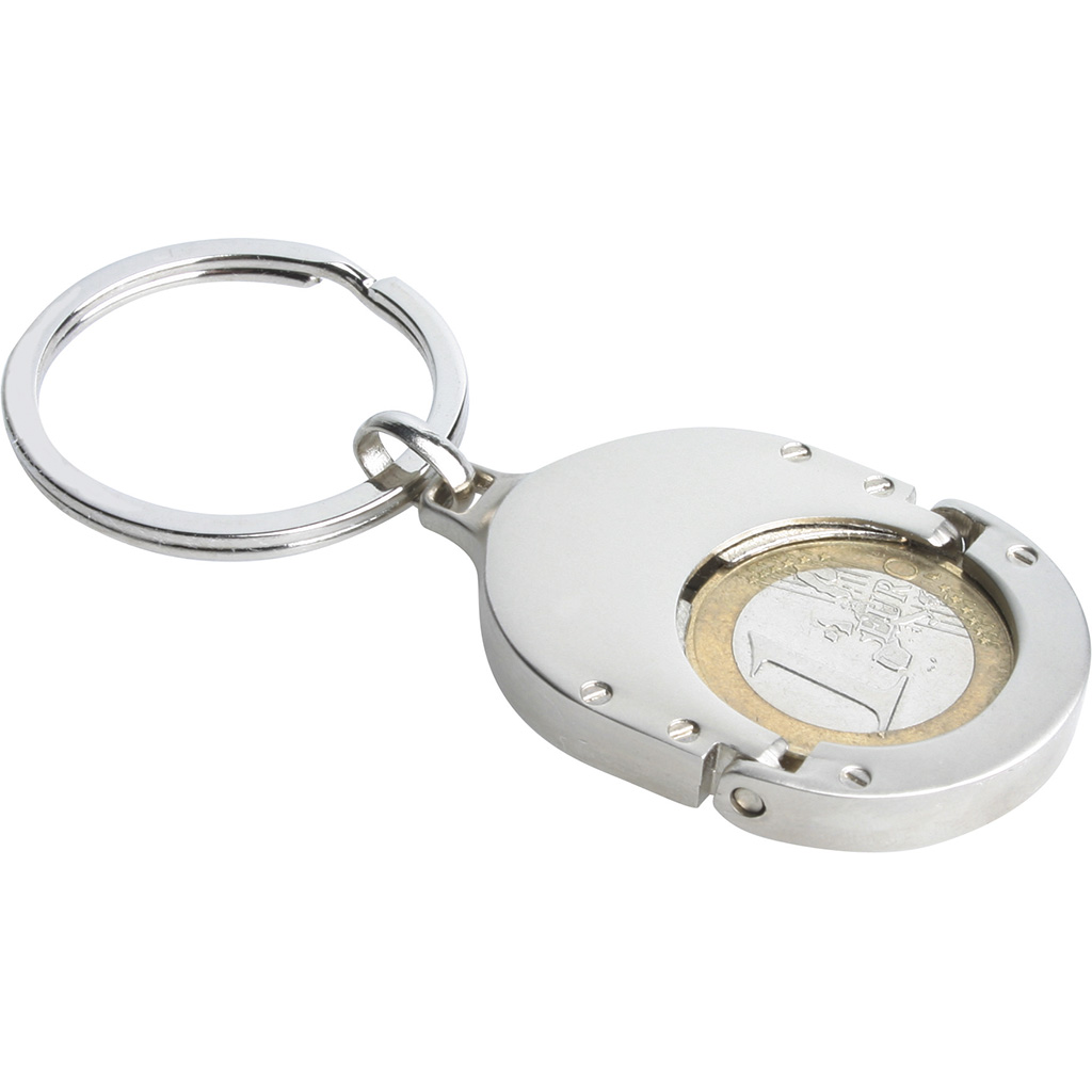 PORTACHIAVI IN METALLO CON PORTA MONETA 