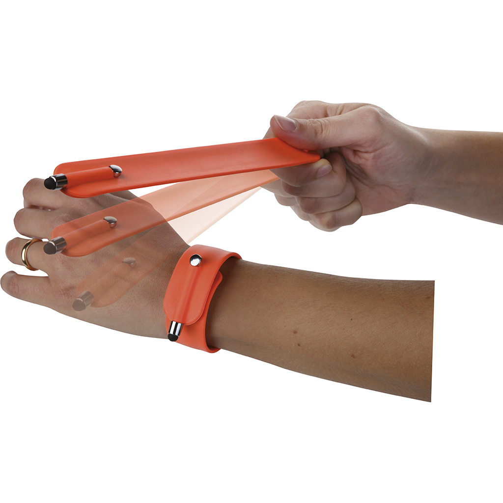 * BRACCIALE AUTOAVVOLGENTE CON TOUCH SCREEN IN METALLO E SILICONE 
