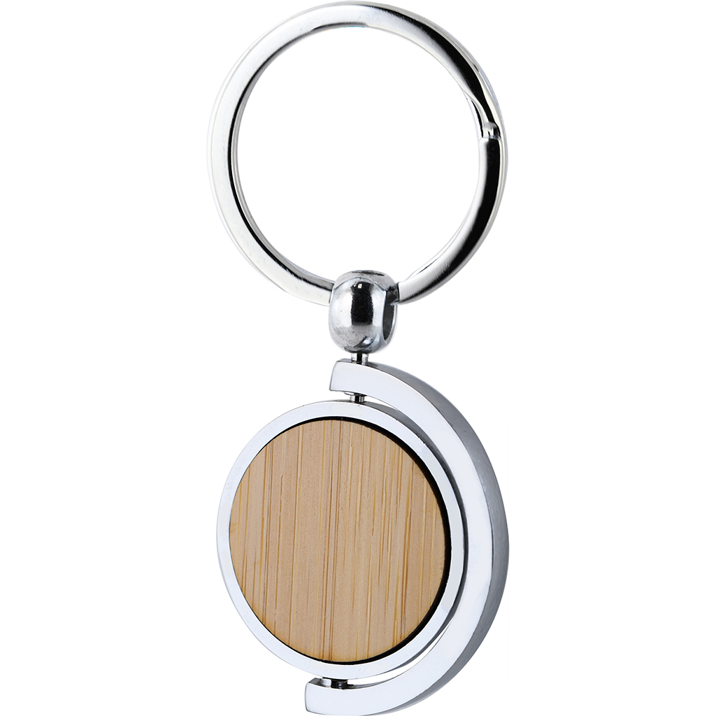 PORTACHIAVI ROTEANTE IN BAMBÙ E METALLO 