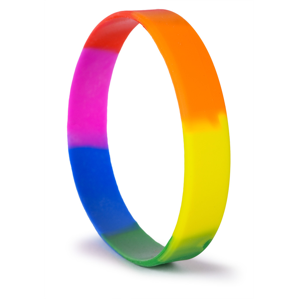 BRACCIALETTO ARCOBALENO IN SILICONE 