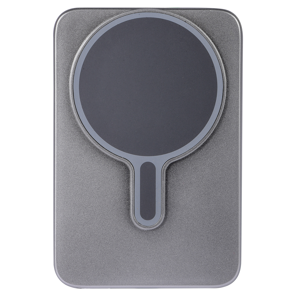 CARICATORE USB E WIRELESS DA 5000 mAh IN PLASTICA RICICLATA E ALLUMINIO 