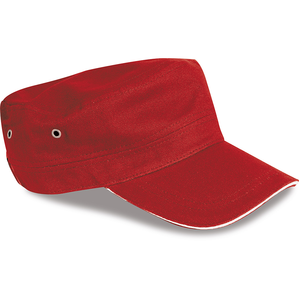 * CAPPELLINO MILITARE SANDWICH IN 100% COTONE CANVAS (320 gr/mq) 