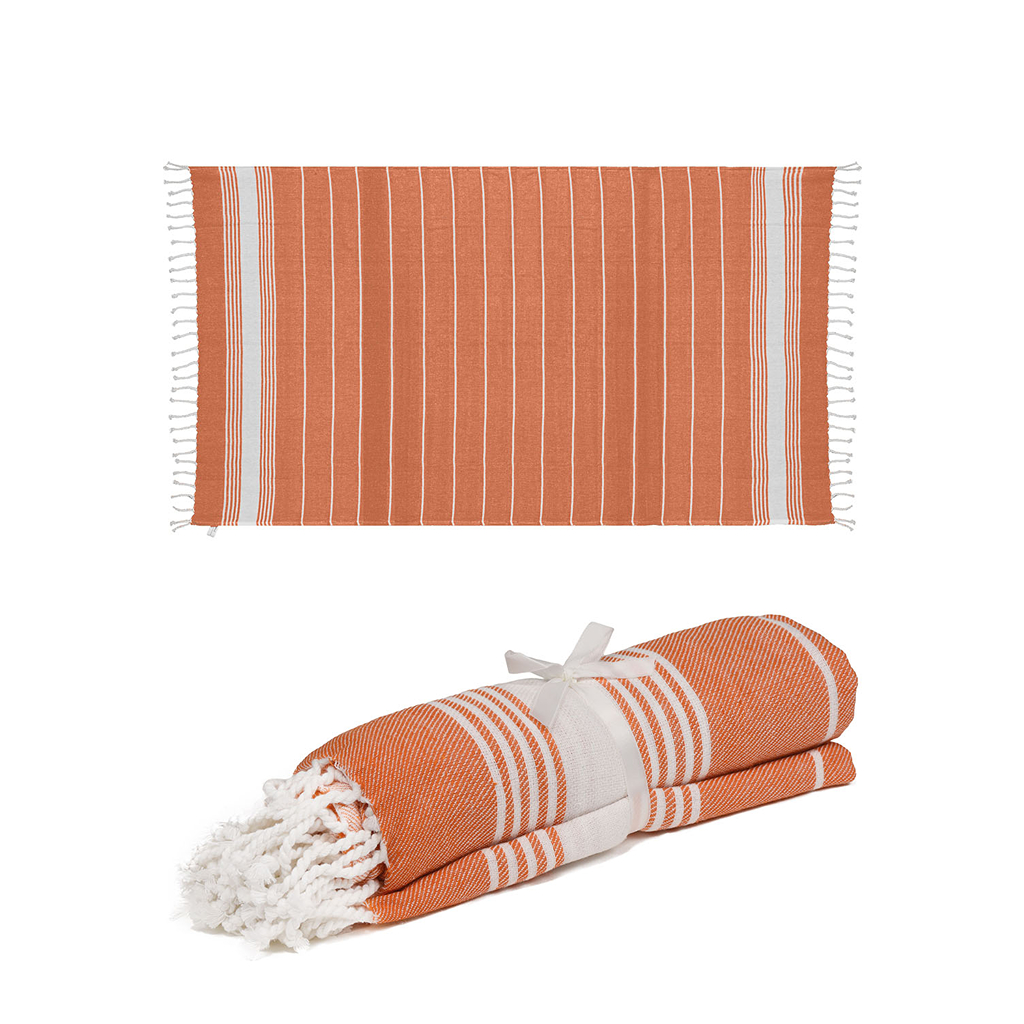 TELO DA MARE E PAREO STILE FOUTA IN COTONE RICICLATO 100% (170 gr/mq) 