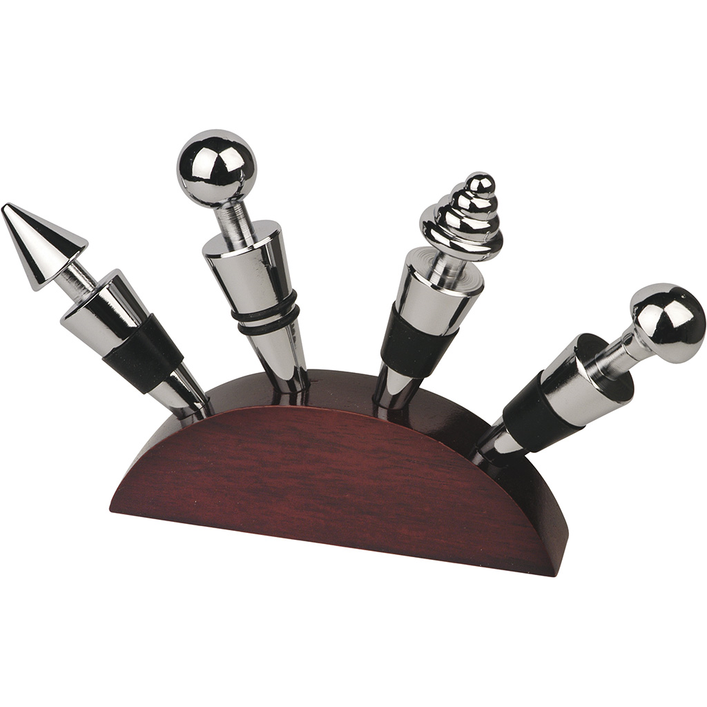 SET TAPPI PER BOTTIGLIE IN LEGNO E METALLO 