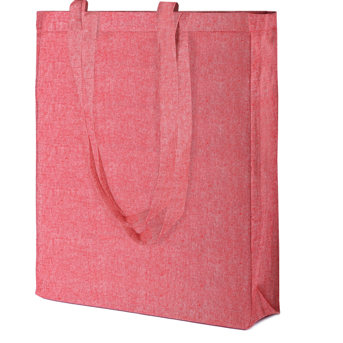 BORSA SHOPPER CON SOFFIETTO IN COTONE RICICLATO 100% (150 gr/mq) 