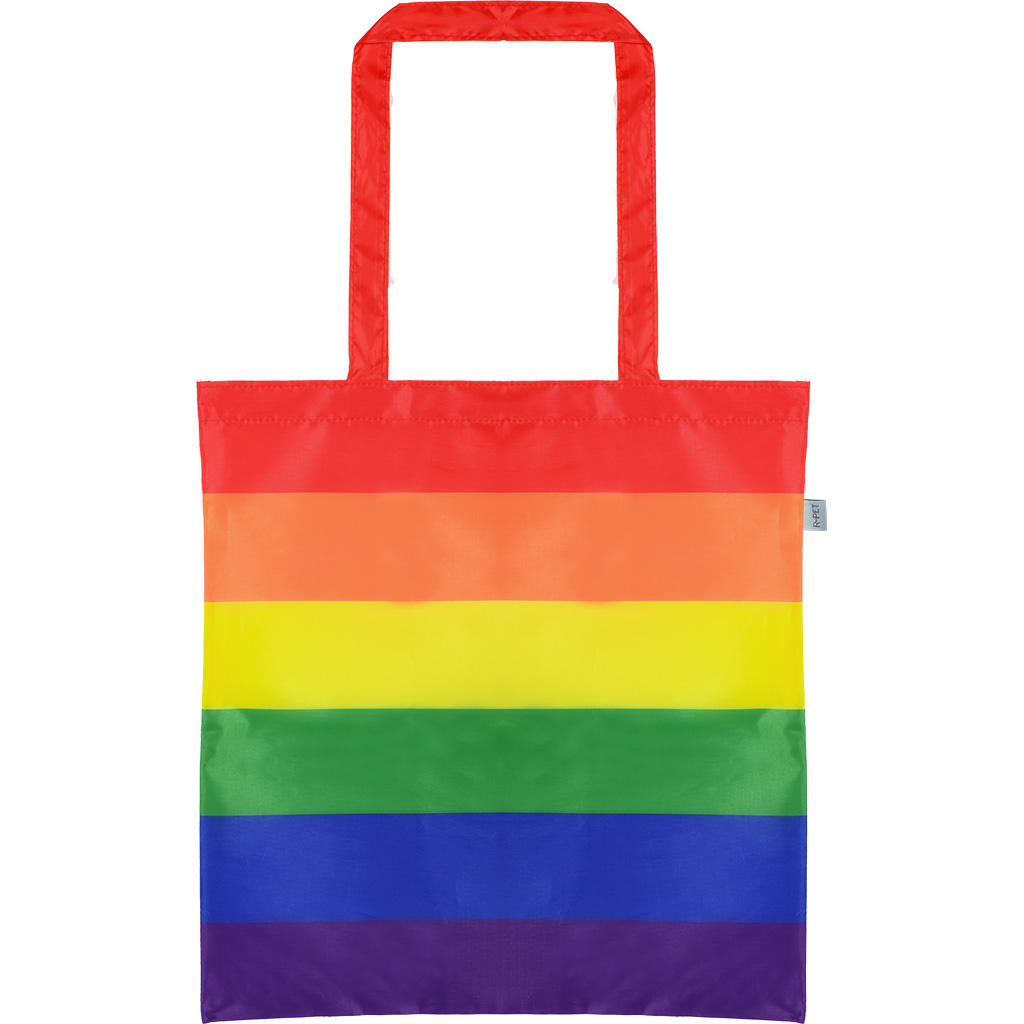 BORSA SHOPPER ARCOBALENO IN RPET 210D 