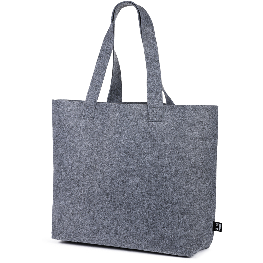 BORSA SHOPPER CON SOFFIETTO IN FELTRO RPET 