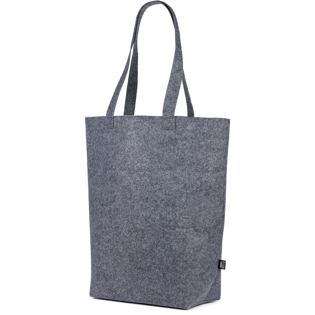 BORSA SHOPPER CON SOFFIETTO IN FELTRO RPET 