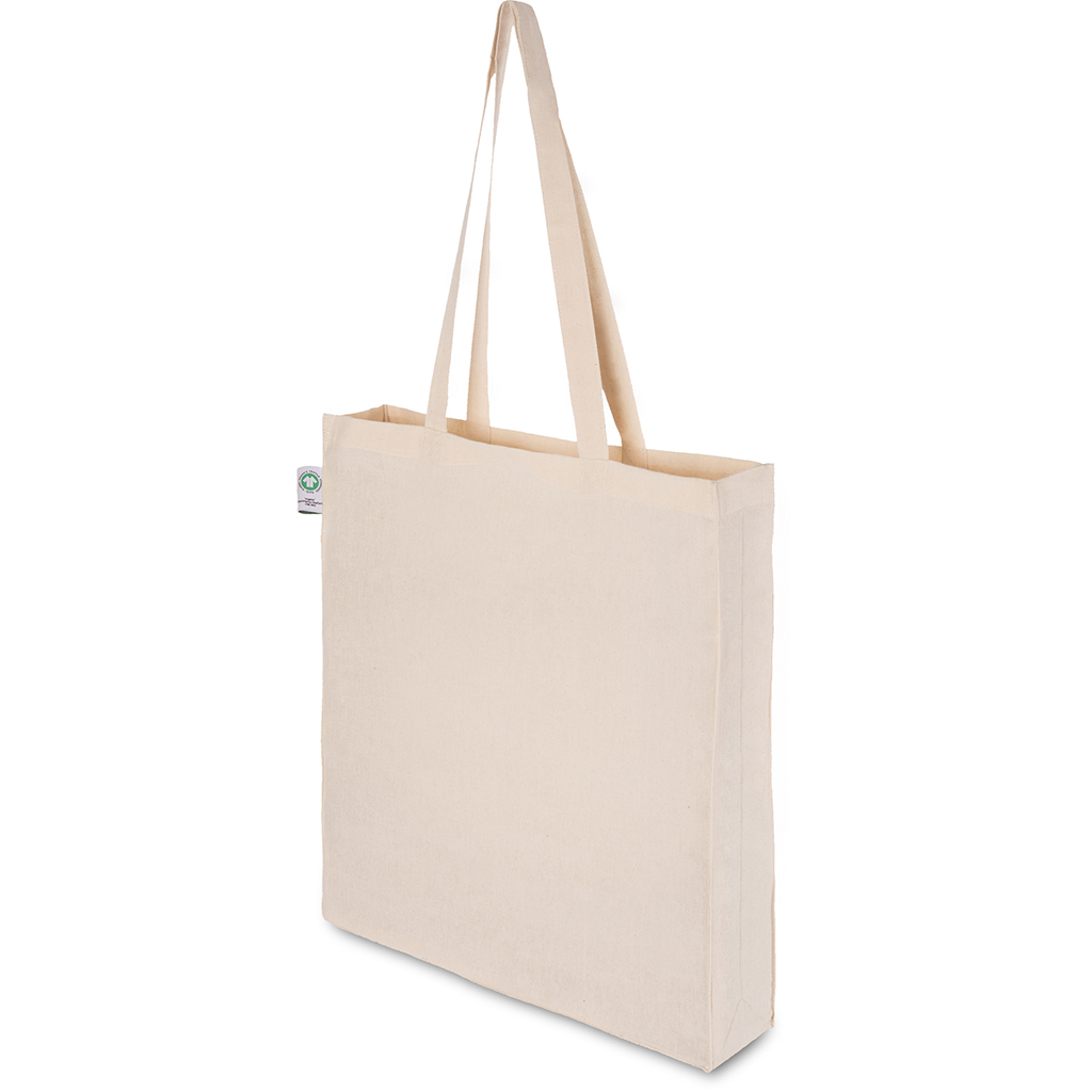 BORSA SHOPPER COLORE NATURAL IN COTONE ORGANICO 100% (140 gr/mq) 