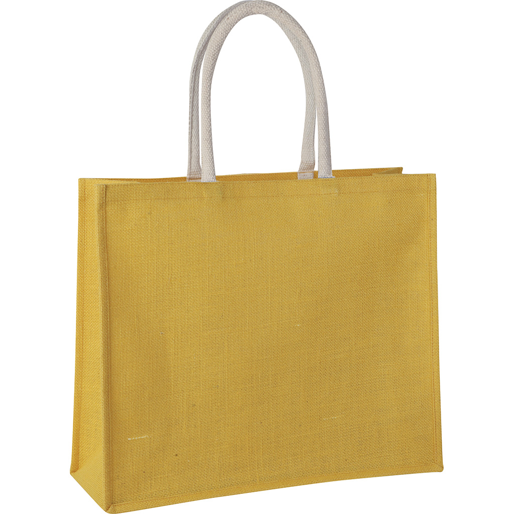 BORSA SHOPPER CON SOFFIETTO IN IUTA 