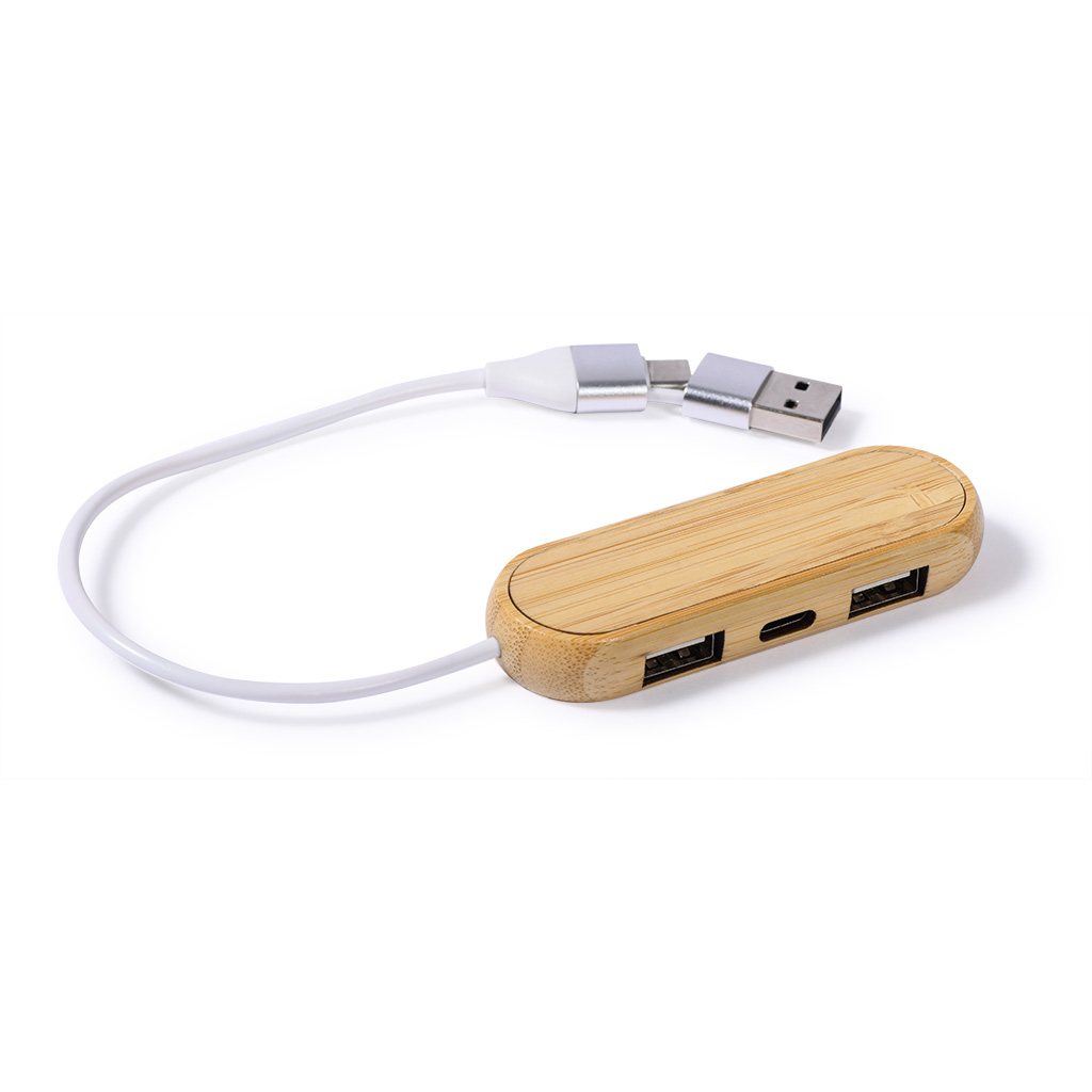 CONNETTORE PORTE USB IN BAMBÙ 