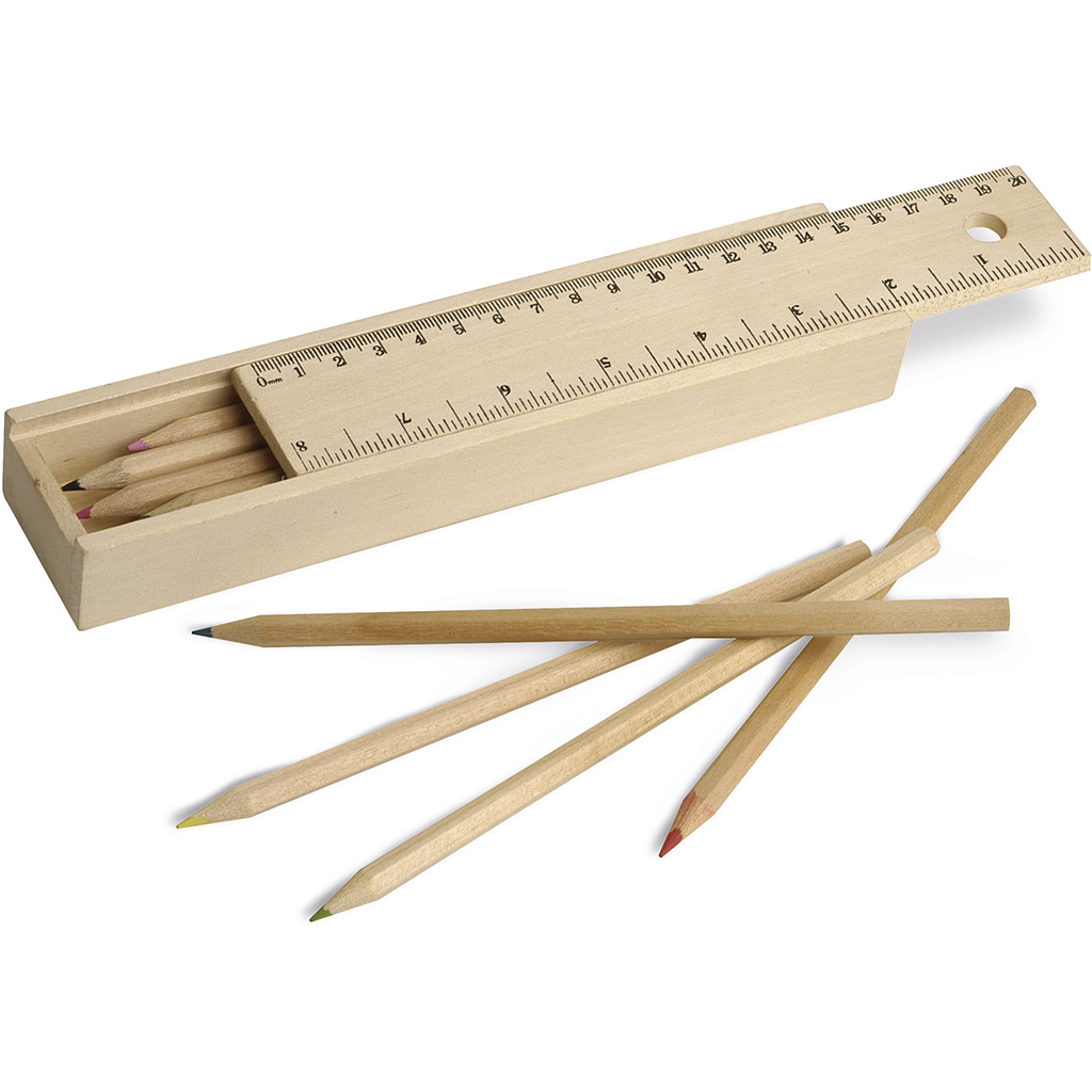 SET 12 MATITE COLORATE IN LEGNO 