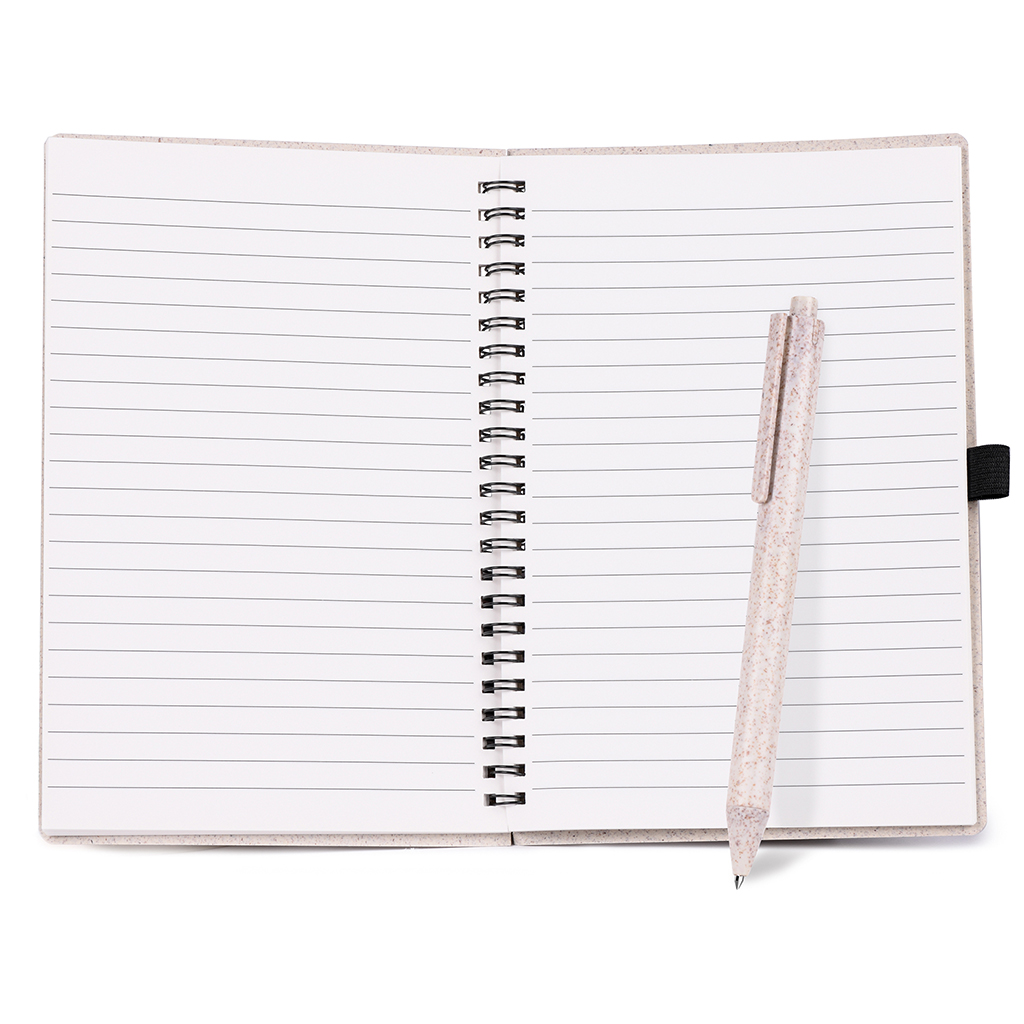 BLOCCO PER APPUNTI IN CARBONATO DI CALCIO+PE, PAGLIA DI GRANO+PLASTICA 